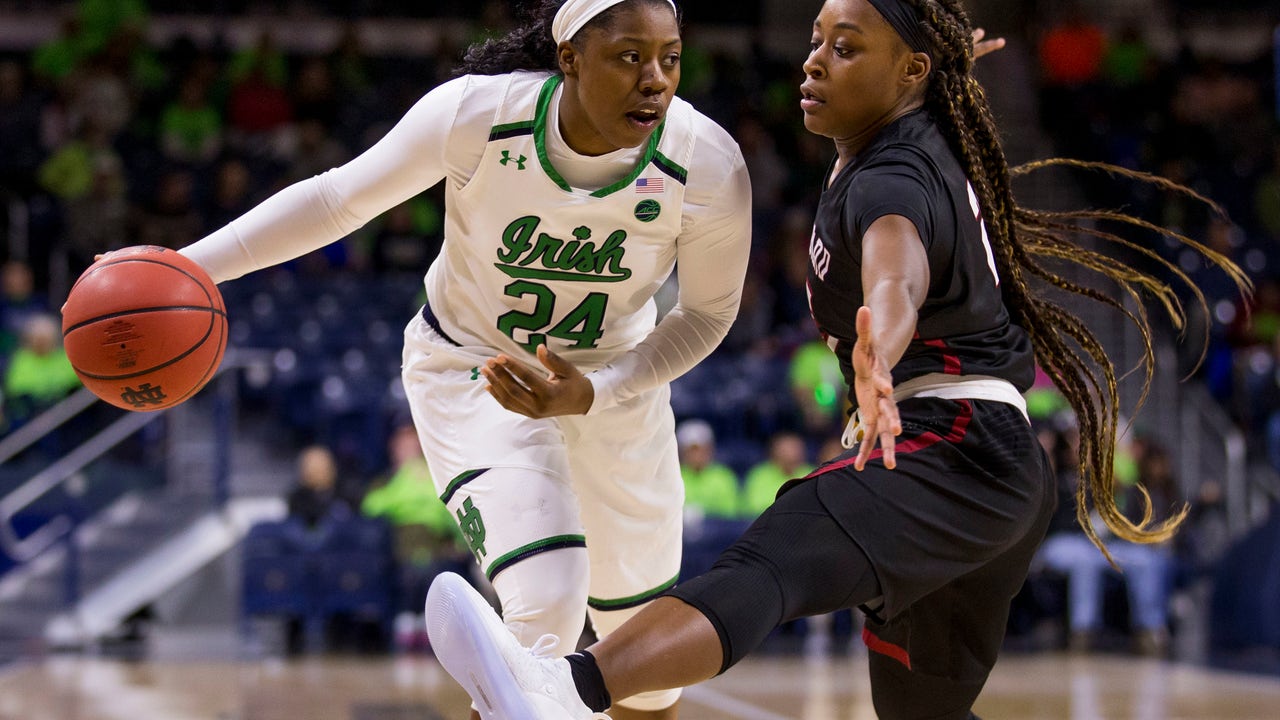 Ogunbowale, No. 1 Irish open with 103-58 rout of Harvard